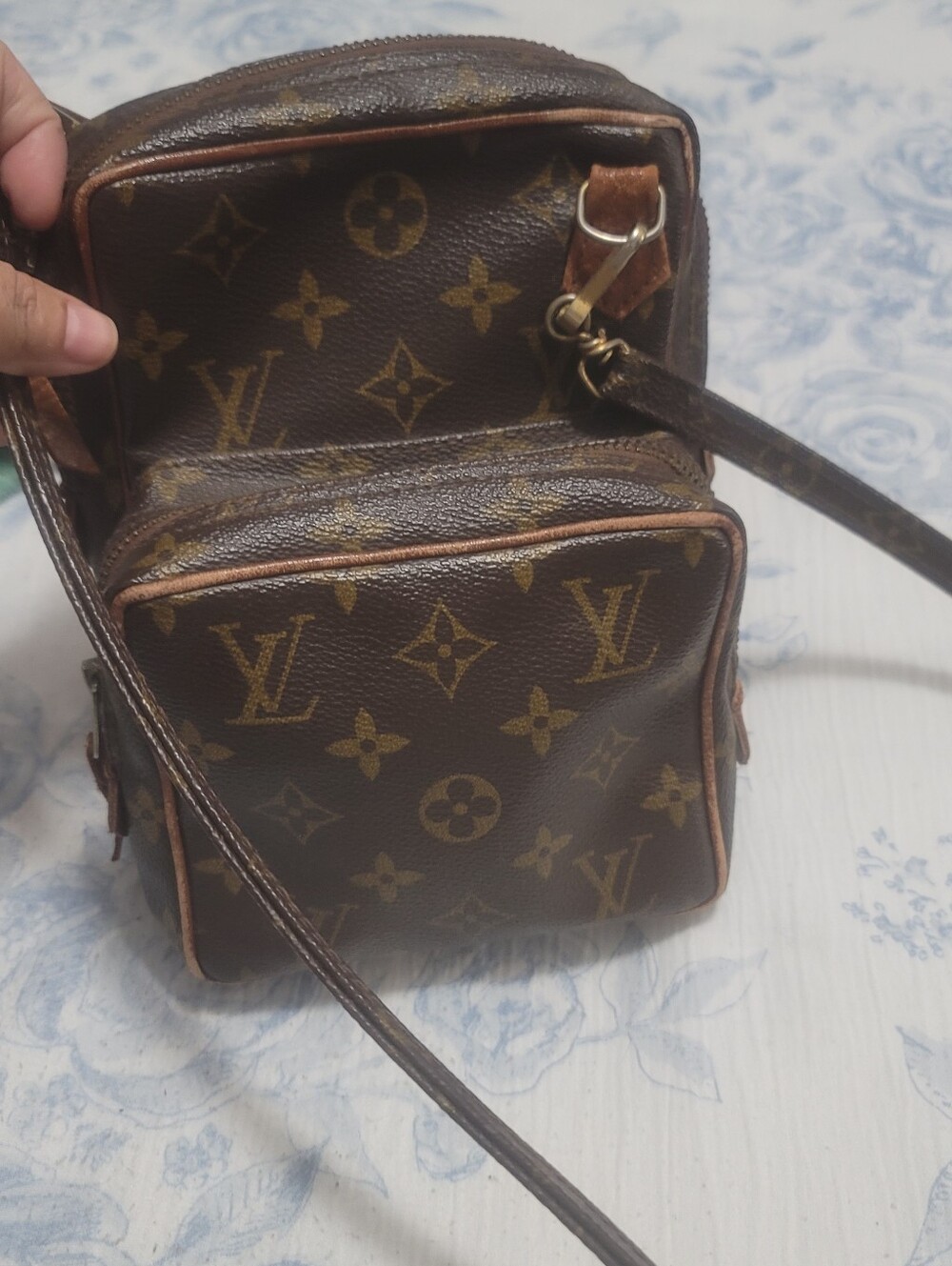 Louis Vuitton Brown Monogram Crossbody Bag Authentic Vintage From The 80s